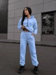 Костюм женский теплый из флиса голубого цвета 39446 46/48 - изображение 2