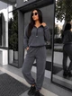 Костюм женский теплый из флиса графитового цвета 39441 46/48 - изображение 4
