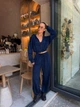 Жіночий однотонний костюм-трійка (корсет+кофта+штани) Uaclothes 48 Синій (like39477-199161361) - изображение 1