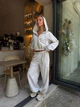 Жіночий однотонний костюм-трійка (корсет+кофта+штани) Uaclothes 48 Сірий (like39473-199121361) - изображение 2