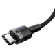Кабель Baseus Cafule Flash Charging Type-C to Type-C 100W PD 2.0 2m Черный/Серый (CATKLF-ALG1) (480 Мбит/с) - изображение 2