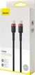 Кабель Baseus Cafule Flash Charging Type-C to Type-C 100W PD 2.0 2m Чорний/Червоний (CATKLF-AL91) (480 Мбіт/с) - зображення 6
