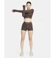 Спортивний топ жіночий Nike Pro Long-Sleeve Cropped Top M Коричневий FV5484-237 - зображення 7