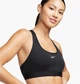 Спортивный топ женской Nike W Swsh Lgt Spt Bra L Чорний DX6817-010 - изображение 1