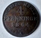 Пруссія 4 пфеніги 1864 рік Монети світу - изображение 1