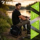 Складное рыболовное кресло-рюкзак Trizand 27333 3в1 с термосумкой стальным каркасом до 150 кг для кемпинга туризма и рыбалки Черное - изображение 2