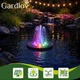Фонтан садовий плаваючий Gardlov 23227 на сонячній батареї з LED RGB підсвічуванням 180 л/год Чорний 16 см - зображення 4