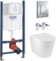 Інсталяція Grohe Rapid SL Solido 3884966Q з панеллю змиву Even + унітаз підвісний Kroner Armada WHI513636 Tornado Rimless з сидінням Soft Close дюропласт (3884966KA51T) - зображення 1