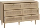 Комод Frisco Calasetta 1201 х 414 х 801 мм 6ящ Дуб элегант/техноротанг (23537-CQSK222) - изображение 2