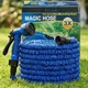 Шланг для поливання X-hose 75 м розтягувальний з насадкою розпилювачем синій для саду та городу компактний садовий інвентар - зображення 2