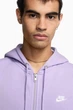 Толстовка чоловіча Nike Club Full-Zip M Фіолетовий FN3861-515 - зображення 3