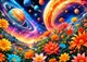 Календарь настенный квартальный на 2027 год на три пружины, Apriori , Цветы , Космос , 29,7х61см - изображение 2