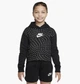 Підліткове худі Nike Big Kids (Girls) Printed Fleece Hoodie L Чорне DM8231-010 - зображення 1
