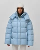 Пуховик жіночий в смужку X-Woyz LS-89771-11 59693 M блакитний - изображение 1