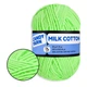 Пряжа Candy-Yarn Milk Cotton Салат №67, хлопок с молочным акрилом для вязания, мягкая детская пряжа 50г/100м для вязания игрушек и одежды - изображение 1
