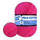 Пряжа Candy-Yarn Milk Cotton Фуксия №99, хлопок с молочным акрилом для вязания, мягкая детская пряжа 50г/100м для вязания игрушек и одежды - изображение 1