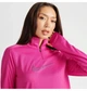 Спортивная кофта женская Nike Dri-Fit Swoosh Quarter-Zip Running Top Pink M Розовая FB4687-615 - изображение 6
