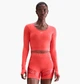 Спортивний топ жіночий Nike Pro Womens Dri- Fit Cropped Long- Sleeve Top Red S Червоний HV9992-633 - зображення 1