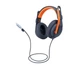 Zestaw słuchawkowy Logitech Zone Learn Over-Ear USB-C Blue/Orange (981-001383) - obraz 4