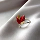 Серебряное кольцо 925 пробы с золотыми пластинами 375 пробы с кораллом 17,5 размер - изображение 8