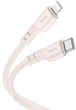 USB Кабель Hoco X97 Crystal Color Type-C to Lightning 3A 20W 1m Light Pink - зображення 2