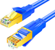 Патч-корд SAMZHE RJ7100L Cat 7 экранированный 2.5 Гбит/с 10 м Синий - изображение 1
