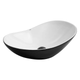 Раковина накладна MIXXUS PREMIUM WAVE-0105 WHITE-BLACK 620х360х160mm (MP6558) - изображение 1