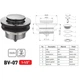 Донний клапан для ванни ZERIX BV-07 автоматичний (Click-Clack) (Колір хром) 1 1/2'' (ZX6024) - изображение 6