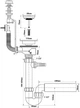 Сифон для кухонной мойки McAlpine с переливом (HC7+PUFS113R-CP) - изображение 2