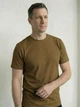 Унисекс базовая футболка из хлопка с эластаном, стрейч-кулир 200 г/м², койот , розмір L - изображение 3