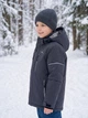 Дитяча зимова куртка ZGH Fashion для хлопчика 071093 сіра 140 см - изображение 4