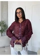 Блуза на ґудзиках, манжети на завʼязках. Тканина тенсел Коричневий 46-48 - изображение 3