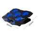 Підставка до ноутбука IceCoorel 10-15", 1*125mm 1400 RPM + 4*70mm 2500 RPM, 2*USB, 365x297x30mm, Blue (K5Bl) - зображення 4