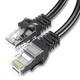 Патч-корд 10м UTP cat 6 RJ45 TopSpeed Ethernet Flat Cable Black Essager (EXCWXB-JSF01) - изображение 1