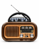 Аккумуляторный радиоприемник с солнечной панелью, Bluetooth, USB, microSD, FM/AM/SW, портативное ретро радио для дачи и дома - изображение 1