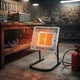 Газовий інфрачервоний обігрівач на підставці з керамічною панеллю підлоговий газовий обігрівач з регулюванням кута нахилу інфрачервоний нагрівач із захисною решіткою для гаража дачі майстерні тераси складу - зображення 3