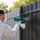 Акумуляторний фарбопульт DOMOTEC 48V 200 Вт резервуар 800 мл продуктивність до 1000 мл/хв автономний - зображення 4