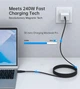 Кабель для передачи данных Choetech XCC-1051, USB Type-C to USB Type-C, 1.8м, PD 3.1, 240W, магнитный, черный - изображение 3