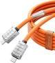 Кабель Orico USB Type-C - USB Type-C USB4 Thunderbolt 4 240 Вт 8K 1.5 м Orange (ORICO-240B1-40-15-OR-BP) - изображение 1