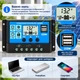 ШИМ-контроллер заряда солнечных панелей 30A 12/24V, Max PV 50V, 420W/840W с LCD-дисплеем и 2×USB - изображение 5
