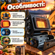 Газовый инфракрасный обогреватель-плитка Happy Home 2в1 1,3 кВт с редуктором Переходник для бытового баллона Керамическая горелка для палатки дачи кемпинга - изображение 3