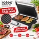 Электрогриль контактный гриль барбекю гриль-пресс с раскрытием 180° и регулировкой нагрева - изображение 3