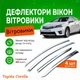 Дефлектори бічних вікон Toyota Corolla 11 Тойота Королла XI седан 2013-2019 Хром - зображення 1