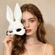 Маска карнавальная кролик Playboy 33см кролик Плей Бой белая (069) - изображение 1