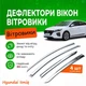 Дефлекторы боковых окон Hyundai Ioniq Хюндай Ионик 2016-2021 Хром - изображение 1