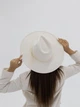 Шляпа федора с полями 9 см D.Hats цвет молочный - изображение 2
