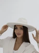Шляпа федора с полями 9 см D.Hats цвет молочный - изображение 3