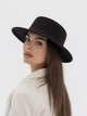 Шляпа шерстяная женская канотье D.Hats цвет черный - изображение 3