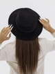Шляпа шерстяная женская канотье D.Hats цвет черный - изображение 7