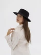 Шляпа шерстяная женская канотье D.Hats цвет черный - изображение 8